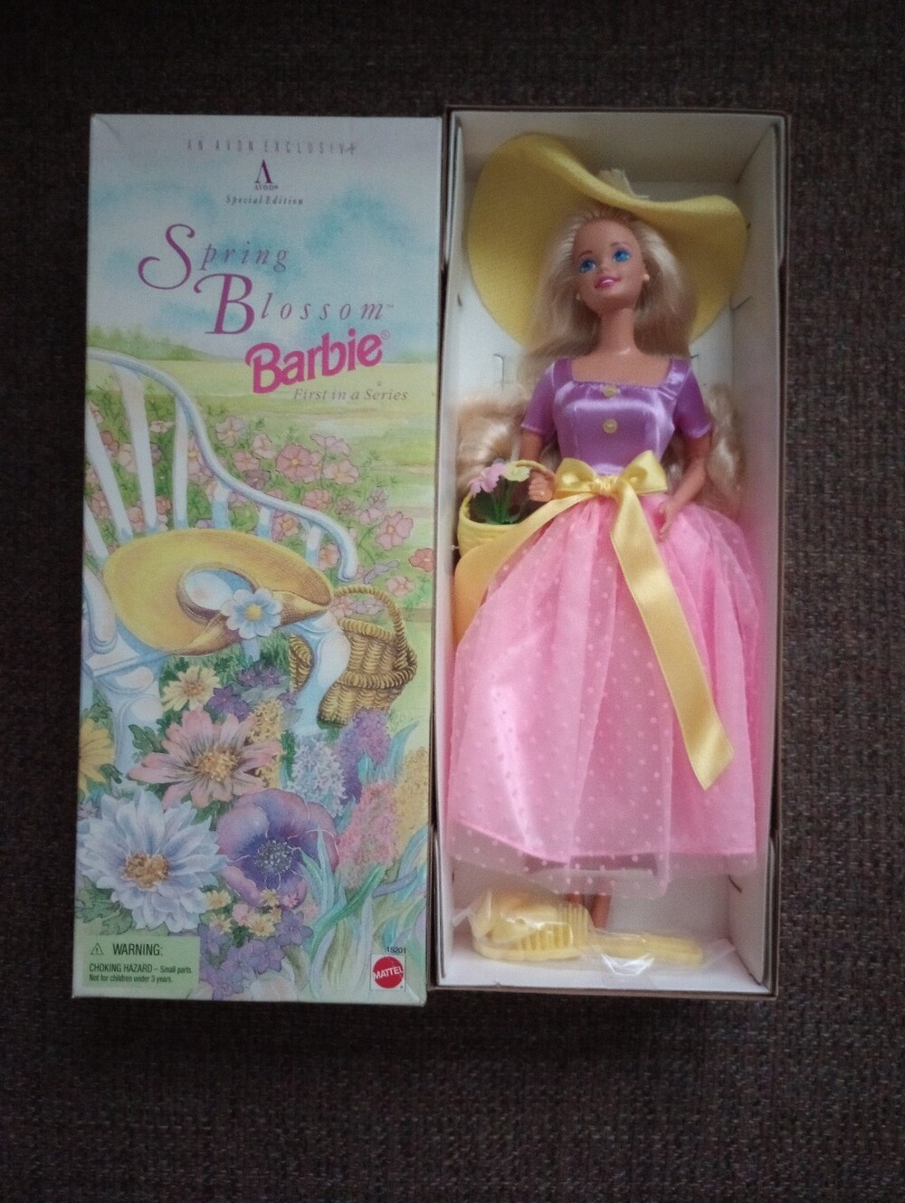 Spring Blossom Barbie 12" Doll By Avon 1995- New In Original Box.